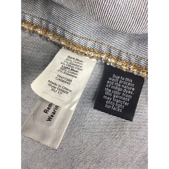 Madewell women skirt Size 27 Pieced McCarren Raw-Hem Jean colorblock  G5928 - Picture 5 of 10